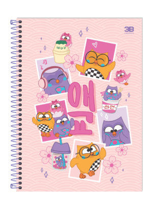 CADERNO ESPIRAL 1/4 BUBU E AS CORUJINHAS